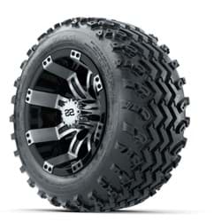 Show details for GTW Tempest Machined/Black 10 in Wheels with 18x9.50-10 Rogue All Terrain Tires – Full Set Picture of GTW Tempest Machined/Black 10 in Wheels with 18x9.50-10 Rogue All Terrain Tires – Full Set