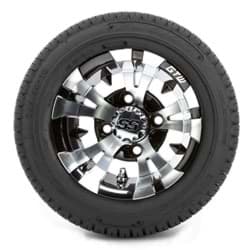 Show details for 10” GTW Vampire Black and Machined Wheels with 18” Fusion Street Tires – Set of 4 Picture of 10” GTW Vampire Black and Machined Wheels with 18” Fusion Street Tires – Set of 4