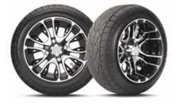 Picture of 215/40-12 C254 With 12x7 Inch Mercury Gloss Black Wheel, Driver Side
