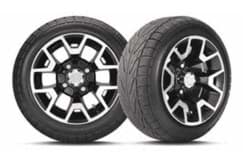 Picture of ASM, 215/40-12 SV, ATLAS II,GLOSS BLACK, LH Directional with Gloss Black Atlas II wheels