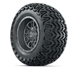 Picture of GTW Volt Gunmetal/Machined 12 in Wheels with 23x10.5-12 Predator All Terrain Tires – Full Set
