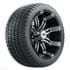 Picture of 2” GTW Tempest Black and Machined Wheels with 18” Fusion Street Tires – Set of 4, Picture 3