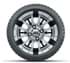 Picture of GTW Diesel Machined/Black 12 in Wheels with 215/35-12 Mamba Street Tires – Full Set, Picture 2