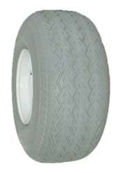 Picture of Grey non marking D.O.T. turf/trailer tyre, 18.5x8.50-8 6ply. Incl. white rim