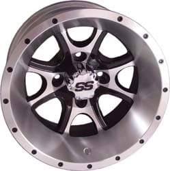 Picture of Wheel, 12x6 tremor, Machined W/Black, 2.5+3.5 offset.