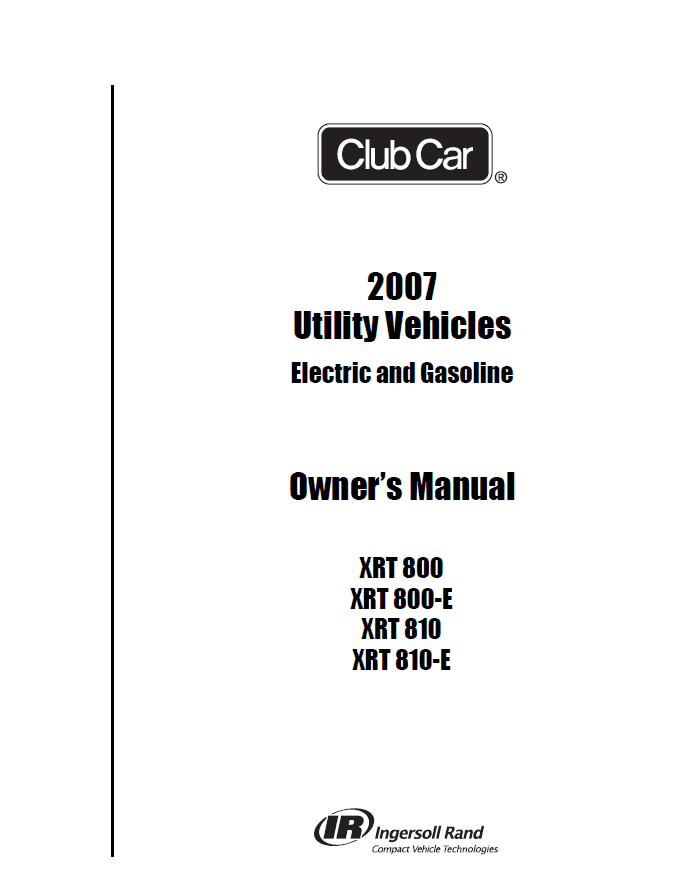 Picture of 2007 - XRT800 - XRT810 - OM - Gas & Electric